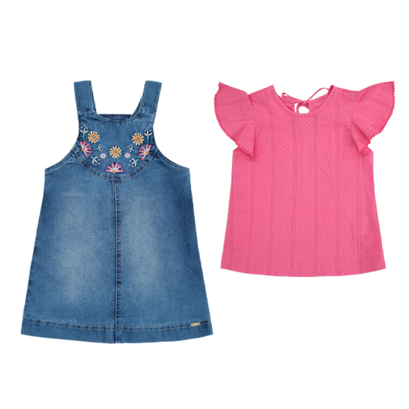 Paraíso Conjunto Kids Verão Feminino com Blusa e Jardineira — Leveza e Estilo para as Aventuras do Verão - Image 5