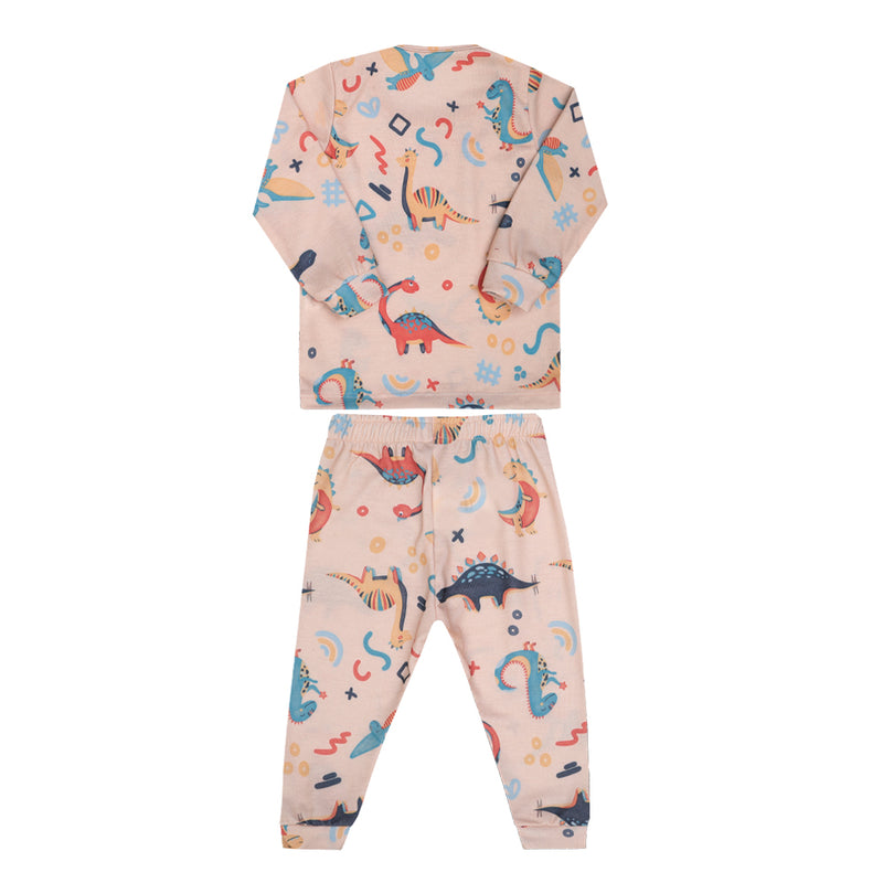 Le Bhua Conjunto Pijama Meia Estação Masculino em Malha Estampada Confortável — Noites Tranquilas com Muito Estilo - Image 5