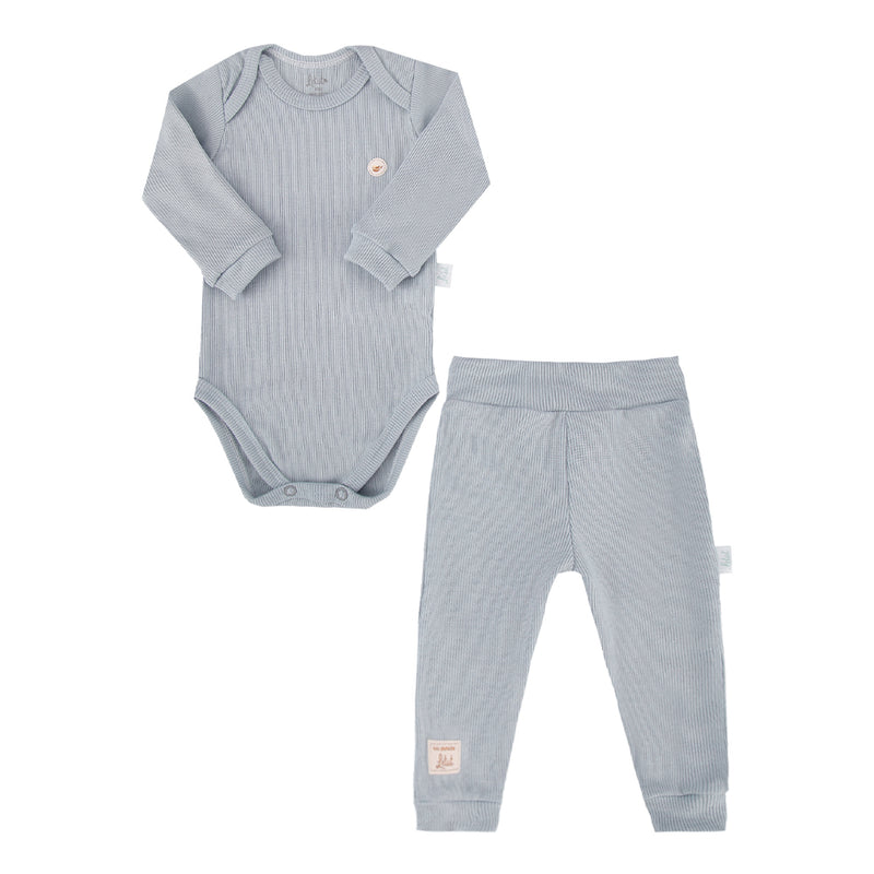 Conjunto Linha Amamentação com Body, Calça em Malha Canelada Letut - Image 14