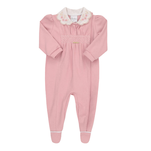 Macacão Longo Suedine Bordado Franzido Peitinho Paraiso