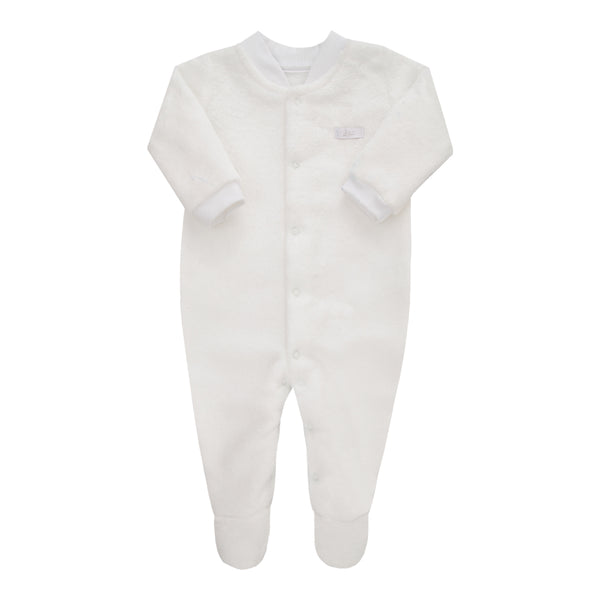 Macacão Longo Unissex em Pelo Aveludado com Bordado no Bumbum Letut