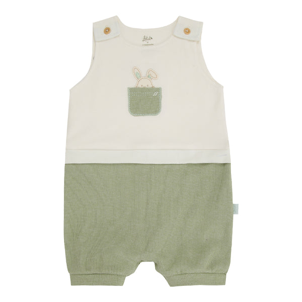 Macacão Curto em Malha Conforto com Detalhe Bordado e Abertura nas Alças Letut LT17319