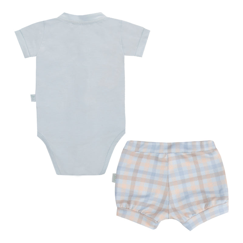 Conjunto Curto com Body em Algodão e Shorts Estampado em Malha Tricô Levíssima LeTut - Image 5