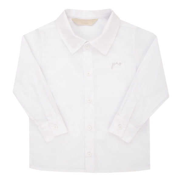 Camisa Masculina Manga Longa Tecido Leve com Bordado Paraiso