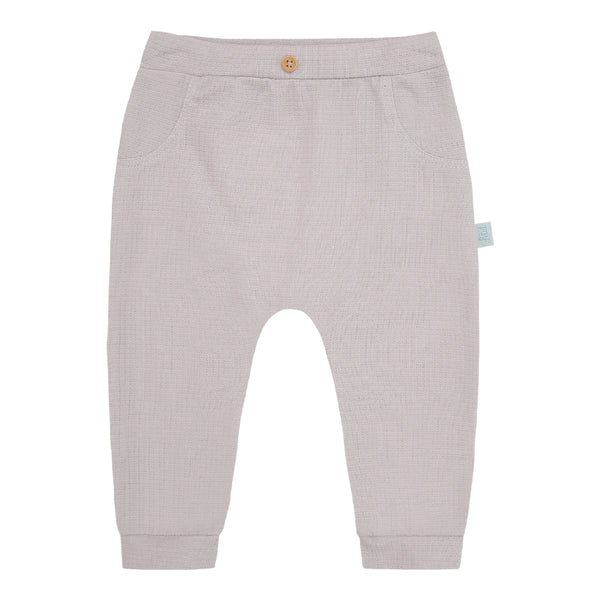 Calça Avulsa em Malha Trabalhada com Cós de Elástico e Bordado Lúdico no Bumbum Letut