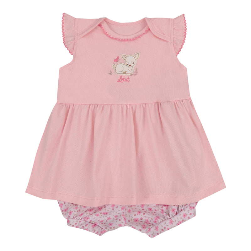 Letut Macacão Curto com Manguinha Babado, Picueta Crochê e Shorts Embutido Super Confortável - LT18254 - Image 5