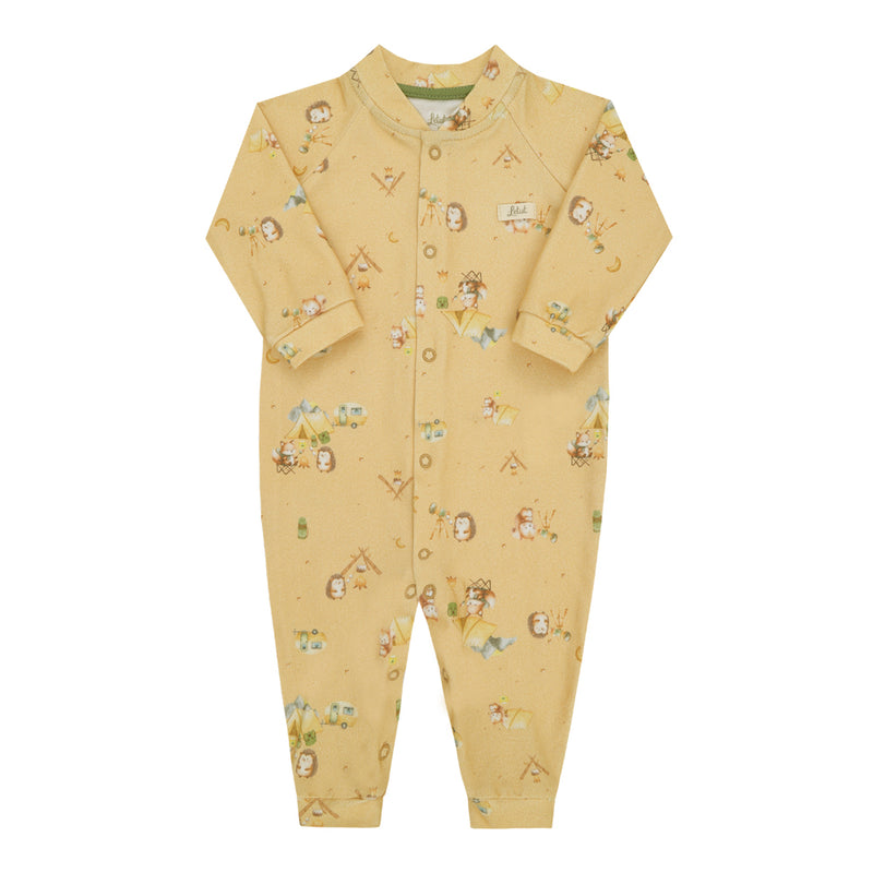 Macacão Longo Bebê em Malha Conforto Estampada com Etiqueta Personalizada Letut - Image 2