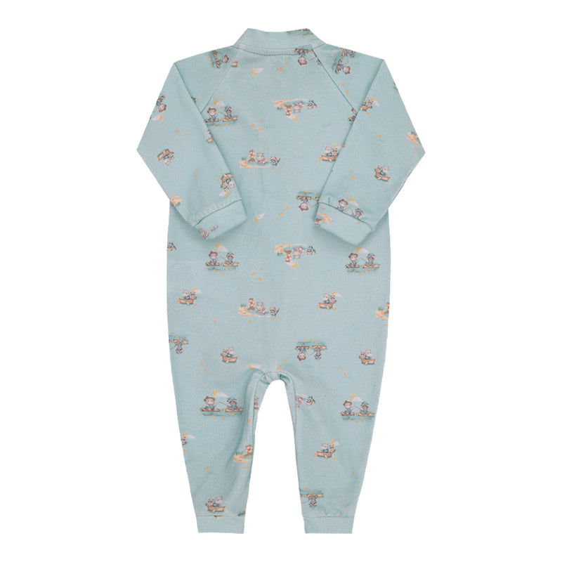 Macacão Longo Bebê em Malha Conforto Estampada com Etiqueta Personalizada Letut - Image 5