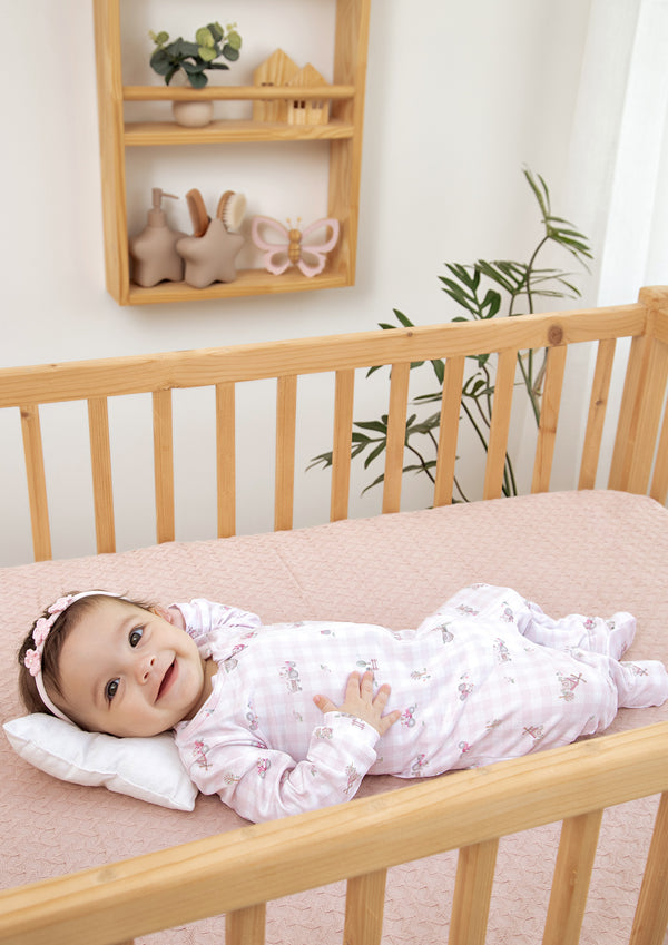 Macacão Longo Bebê em Malha Conforto Estampada com Zíper Duplo Letut