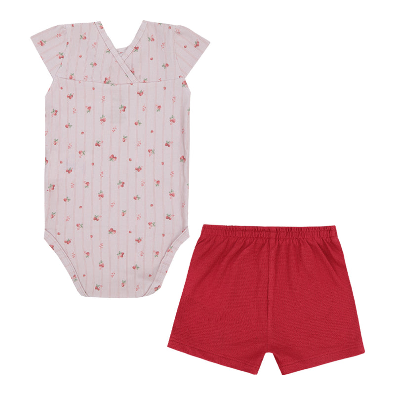 Letut Conjunto Baby Curto com Body Estampado com Babadinho e Picueta e Shorts com Lacinhos Decorativos — Fofura em Cada Detalhe - Image 5