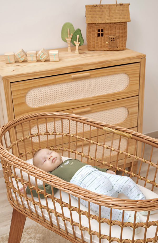 Conjunto Baby Longo de Body com Bordado e Calça Estampada com Cós Conforto Letut