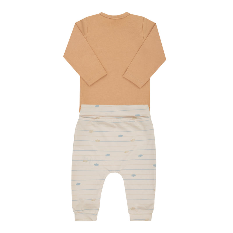 Letut Conjunto Longo Conforto com Body Bordado e Calça Estampada — Conforto Premium para o Bebê - Image 5