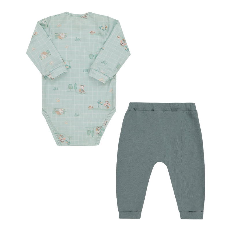 Conjunto Longo Letut com Body Estampado e Gola Expansível - Image 5