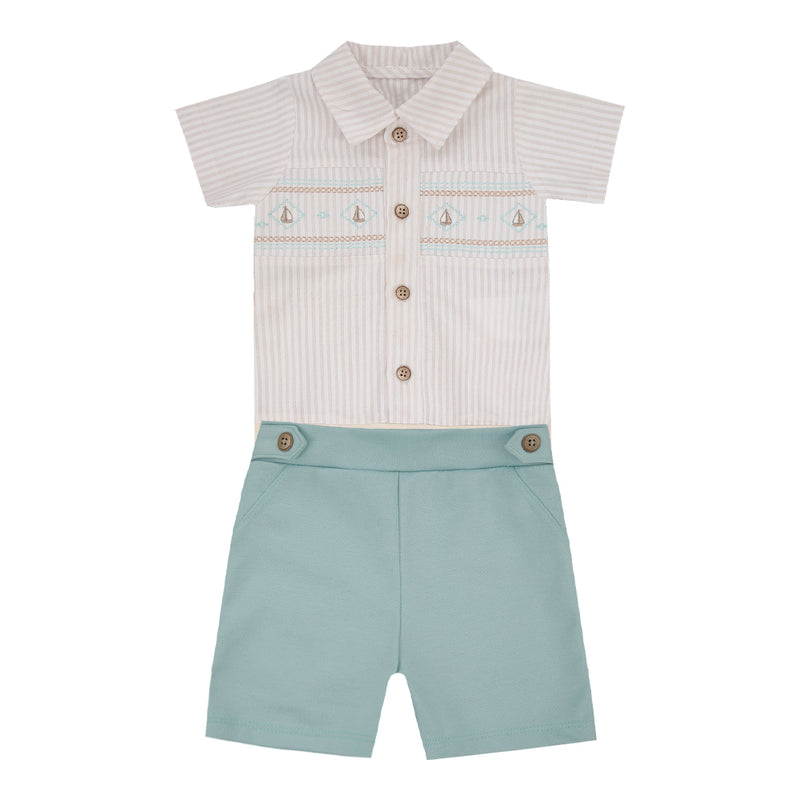 Paraíso Conjunto Body Meia Manga em Anarruga com Shorts Malha Roma — Leveza e Estilo para os Dias Quentes - Image 2