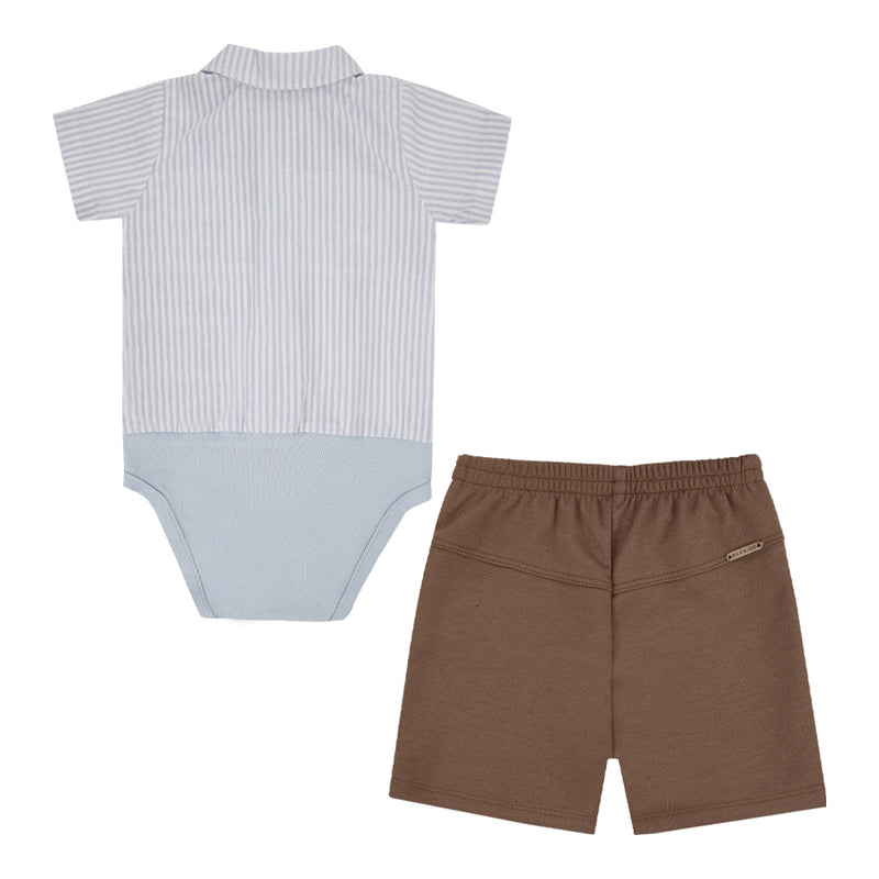 Paraíso Conjunto Body Meia Manga em Anarruga com Shorts Malha Roma — Leveza e Estilo para os Dias Quentes - Image 5