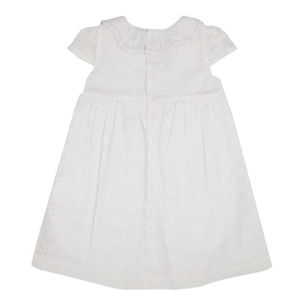 Vestido Broderie com Bordado na Gola e Laços Decorativos Paraiso 18687