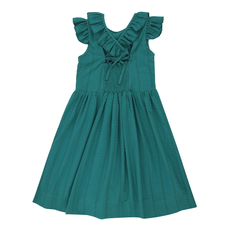 Paraíso Vestido com Babados Transpassados nas Costas, Cordão para Laço. - Image 5