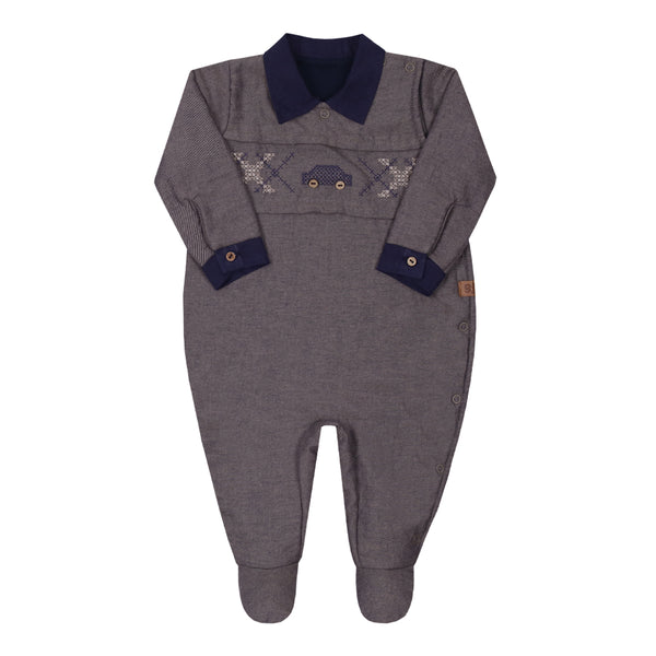 Macacão Longo Flanelado Leve com Forro Térmico e Bordado Lateral Paraiso 16070