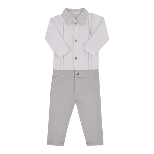 Conjunto Baby Longo Body com Gola Tricoline e Calça Ponto Roma Paraiso 18617
