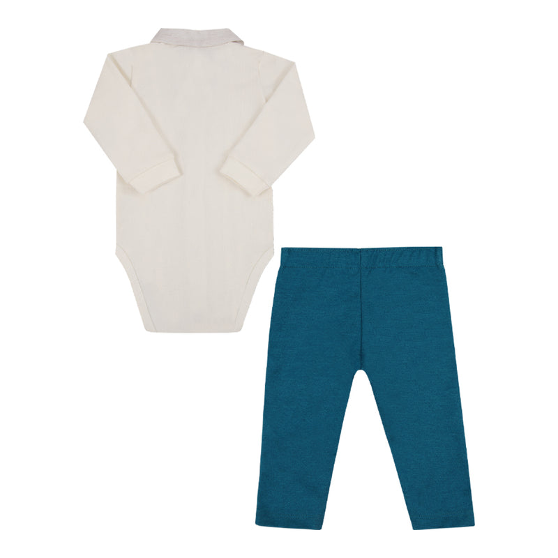 Conjunto Longo Body com Gola Tricoline e Calça Ponto Roma Paraiso 18617 - Image 5