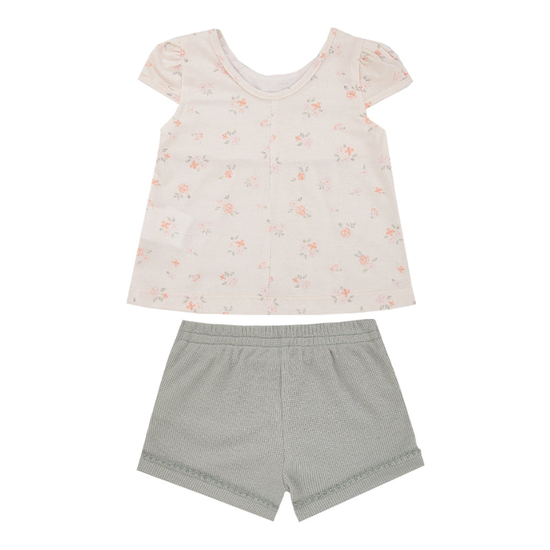 Conjunto Blusa Estampada com Gola Babadinho e Shorts Quadriculado Paraiso 18711 - Image 5