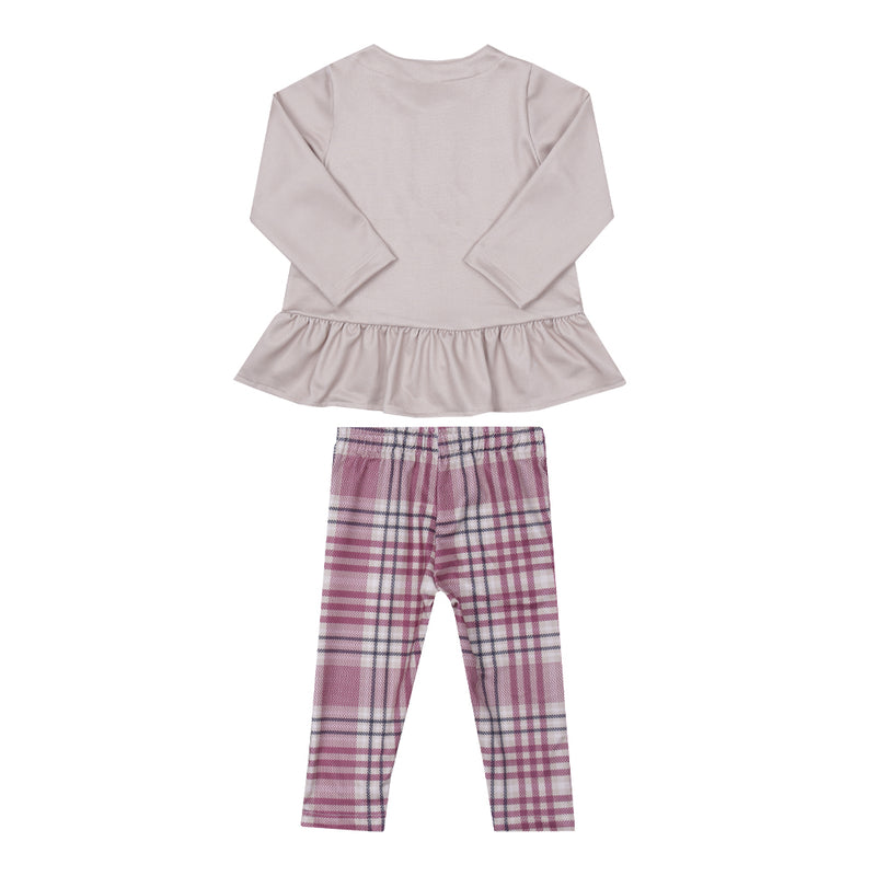 Conjunto Blusa Manga Longa Malha Cirré Felpada com Bordado e Calça Ultramicro Thermo Felpada Paraiso 16193 - Image 5