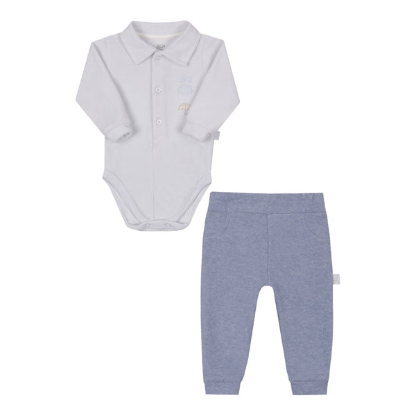 Conjunto Baby Longo Body Plush e Calça Plush Buckle Letut LT15804