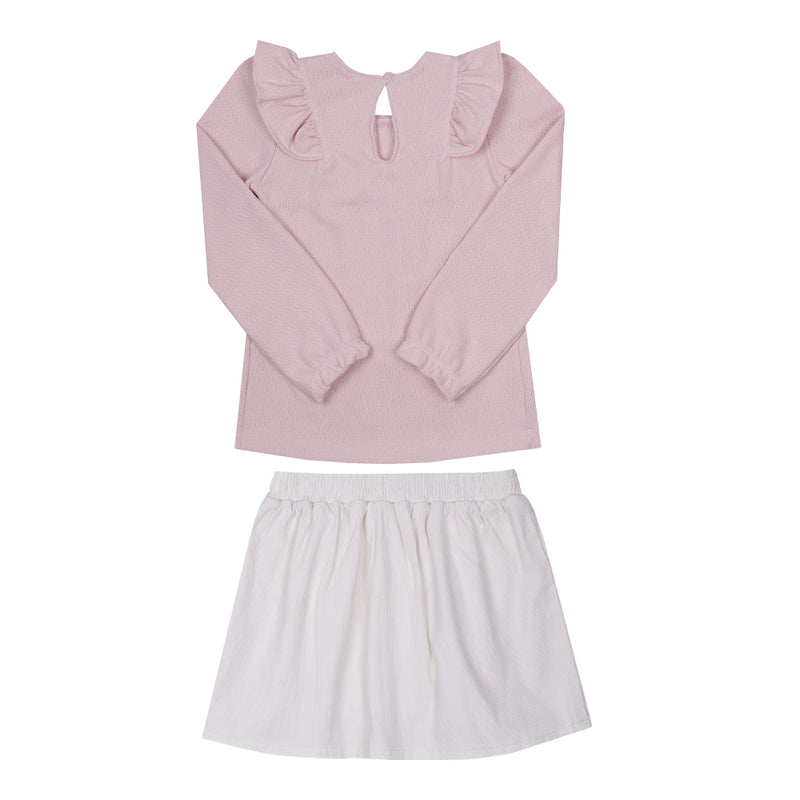 Conjunto Blusa Malha Tricô e Saia Shorts Sarja Canelada Moderno Paraiso - 16326 - Image 5