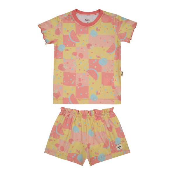 Conjunto Home Paraiso Infantil Feminino Frufru Manga e Cós Clochard