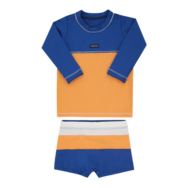 Conjunto Praia Masculino Paraiso UV 50+ Manga Longa Superconfortável Verão Paraiso