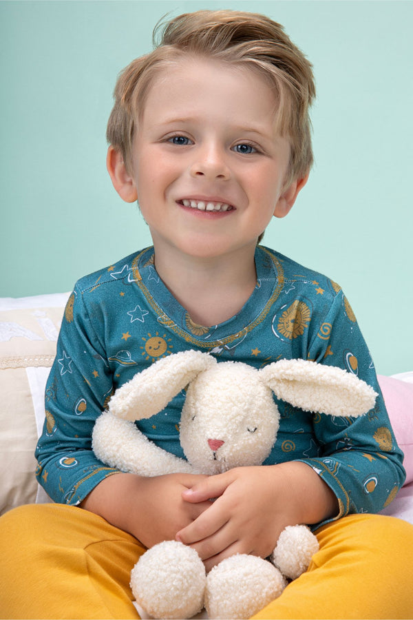 Conjunto Infantil Paraiso Home Manga Longa Malha Conforto Masculino