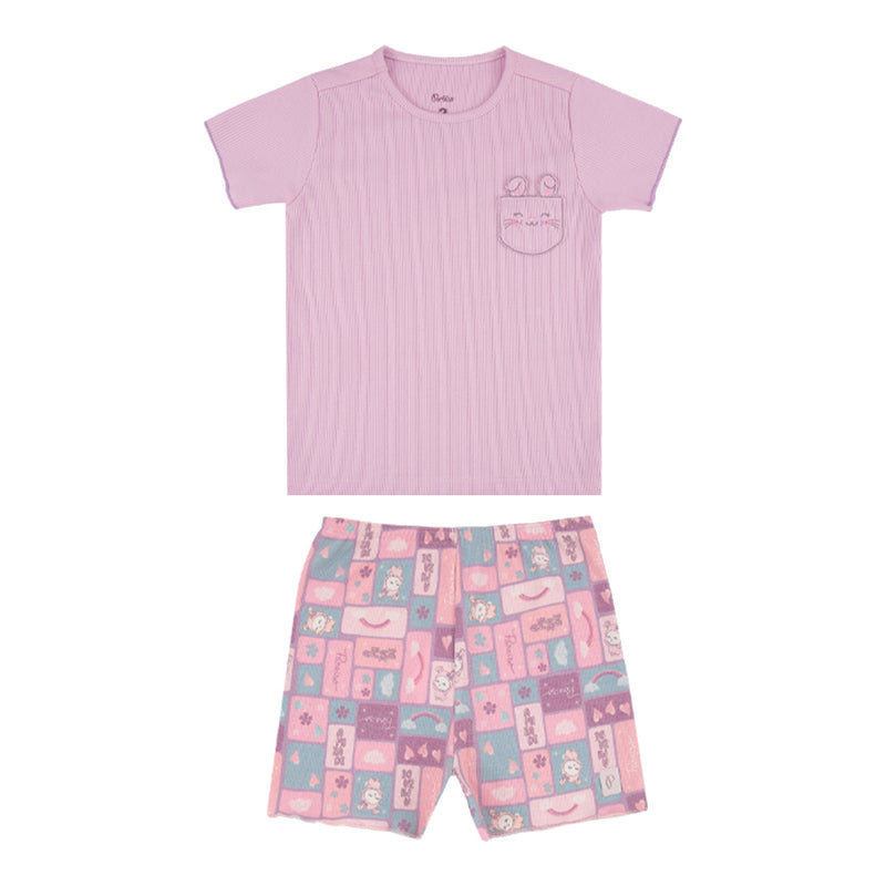 Conjunto Infantil Feminino Paraiso Home Malha Canelada Conforto e Estilo - Image 2