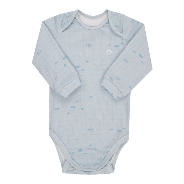 Body Longo Letut Conforto Estampado com Gola Expansível e Fundo Extensor