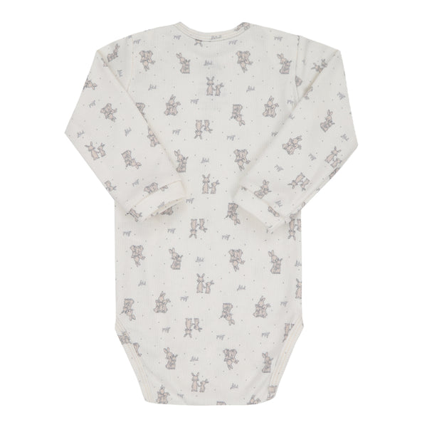 Body Longo Amamentação Letut em Malha Ribana Manga Longa Unissex