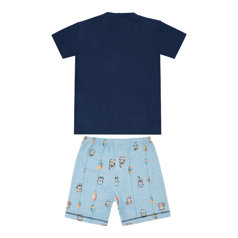 Conjunto Home Paraiso Masculino Gola Redonda e Shorts Estampado - Image 5