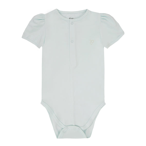 Body Meia Manga Paraiso Comfort Kids com Strass e Franzido Delicado Verão Paraiso - 18952