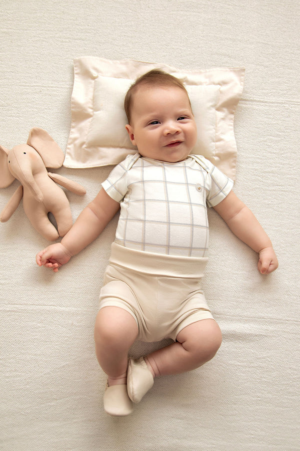 Conjunto Baby Letut Amamentação Malha Ribana Gola Expansível 2 Peças