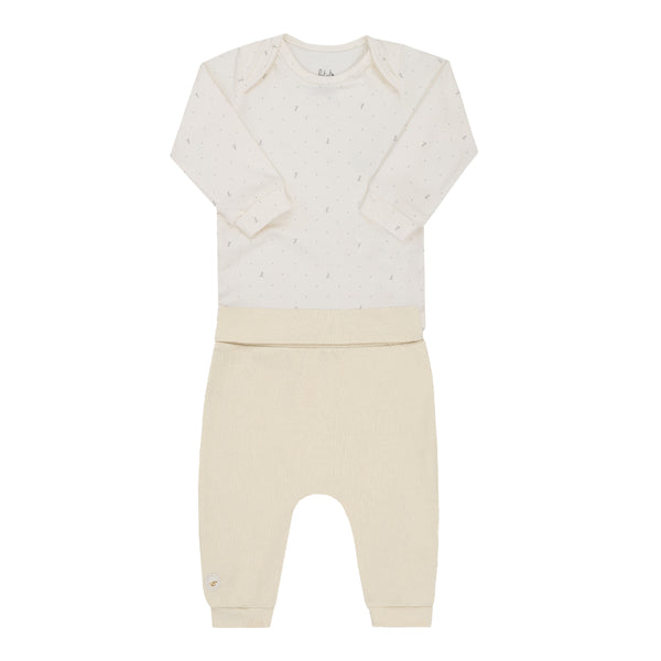 Conjunto Baby Letut Longo Malha Conforto Gola Expansível e Cós Largo