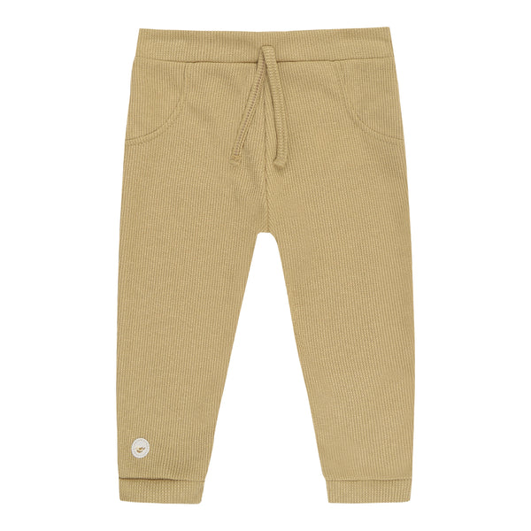 Calça Letut Baby Malha Quadriculada Texturizada com Elástico e Cordão