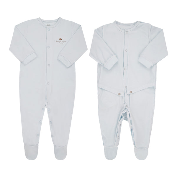 Macacão Longo Letut Conforto com Body Interno e Botões Unissex