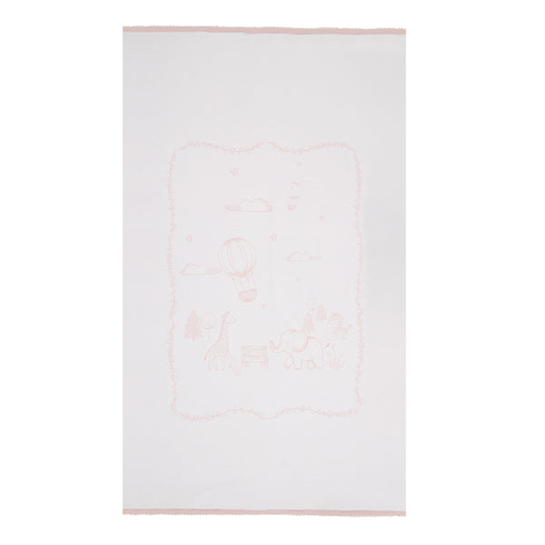 Manta Dupla Face Letut Bebê com Estampa e Acabamento Crochê