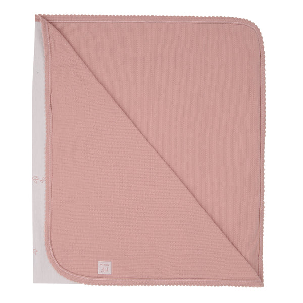 Manta Dupla Face Letut Bebê com Estampa e Acabamento Crochê