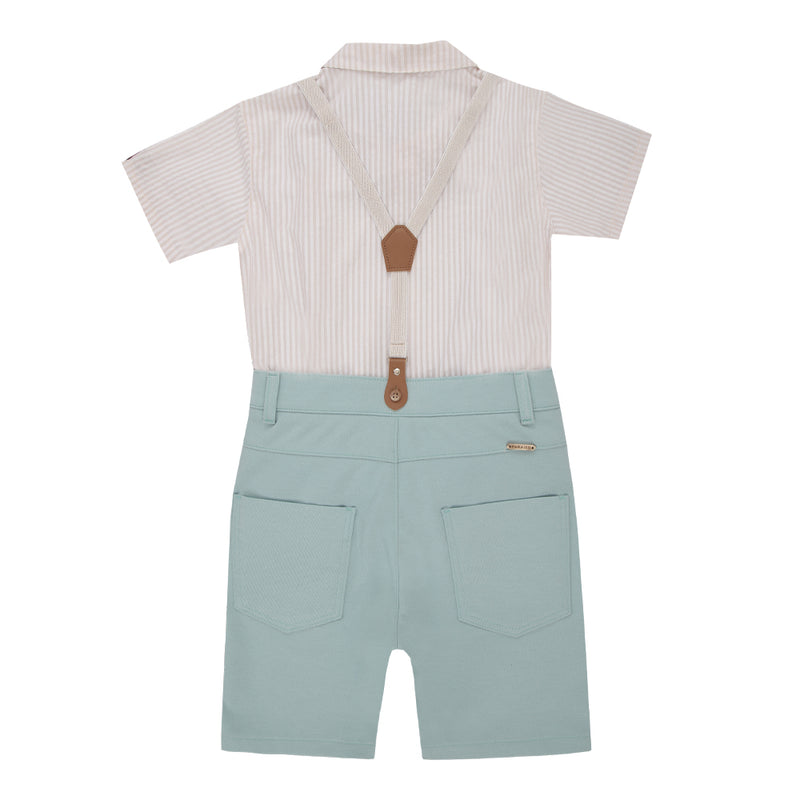 Conjunto Cerimônia Paraiso Kids com Suspensório Removível e Camisa Texturizada - 18767 - Image 2