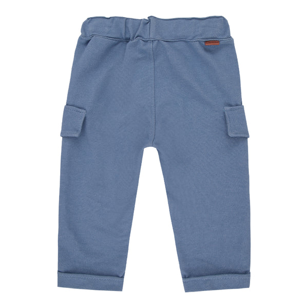 Calça Paraiso Baby em Malha Denim com Elástico e Detalhes Decorativos