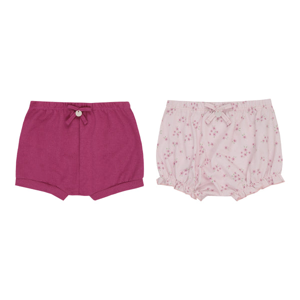 Letut Kit Dois Shorts Femininos Bebê Com Babado Bordado e Laço