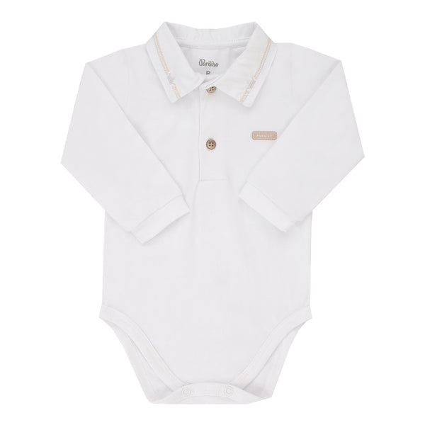Body Longo Paraiso Masculino Meia Estação Gola Polo Bordado