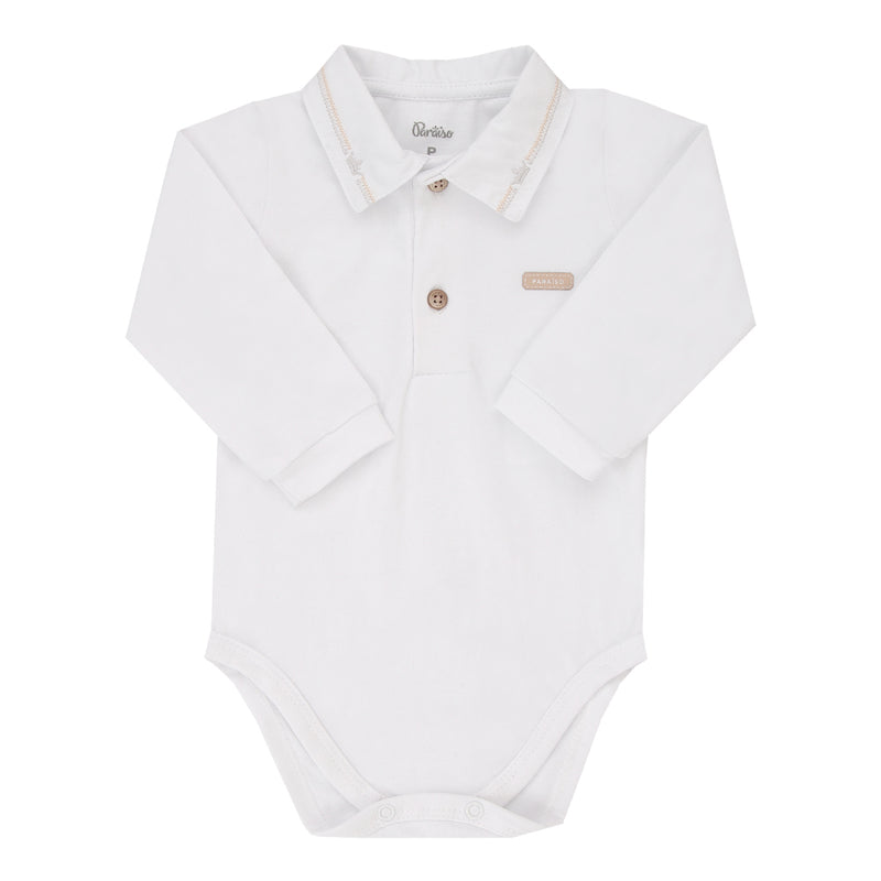 Body Longo Paraiso Masculino Meia Estação Gola Polo Bordado - Image 2