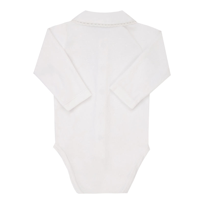 Body Longo Cerimônia Paraiso Plush Poá Bordado Guipir Inverno - Image 5