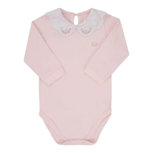 Body Longo Paraiso Feminino Gola Bordada Manga Longa Cerimônia