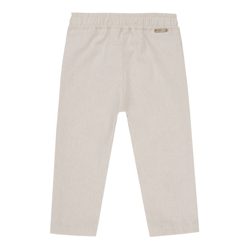 Calça Infantil Paraiso Bengaline Listrado com Elástico e Acabamento Especial - Image 2
